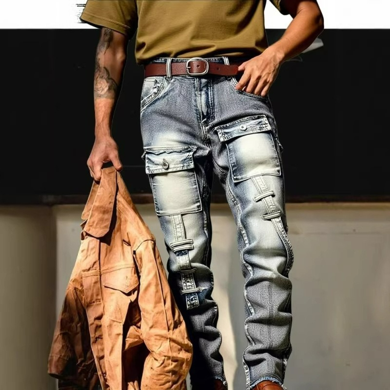 Men's Distressed Washed High S - Streetwear Brand America recension och pris