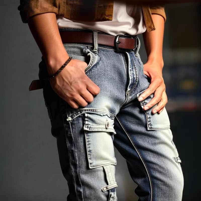 Men's Distressed Washed High S - Streetwear Brand America recension och pris
