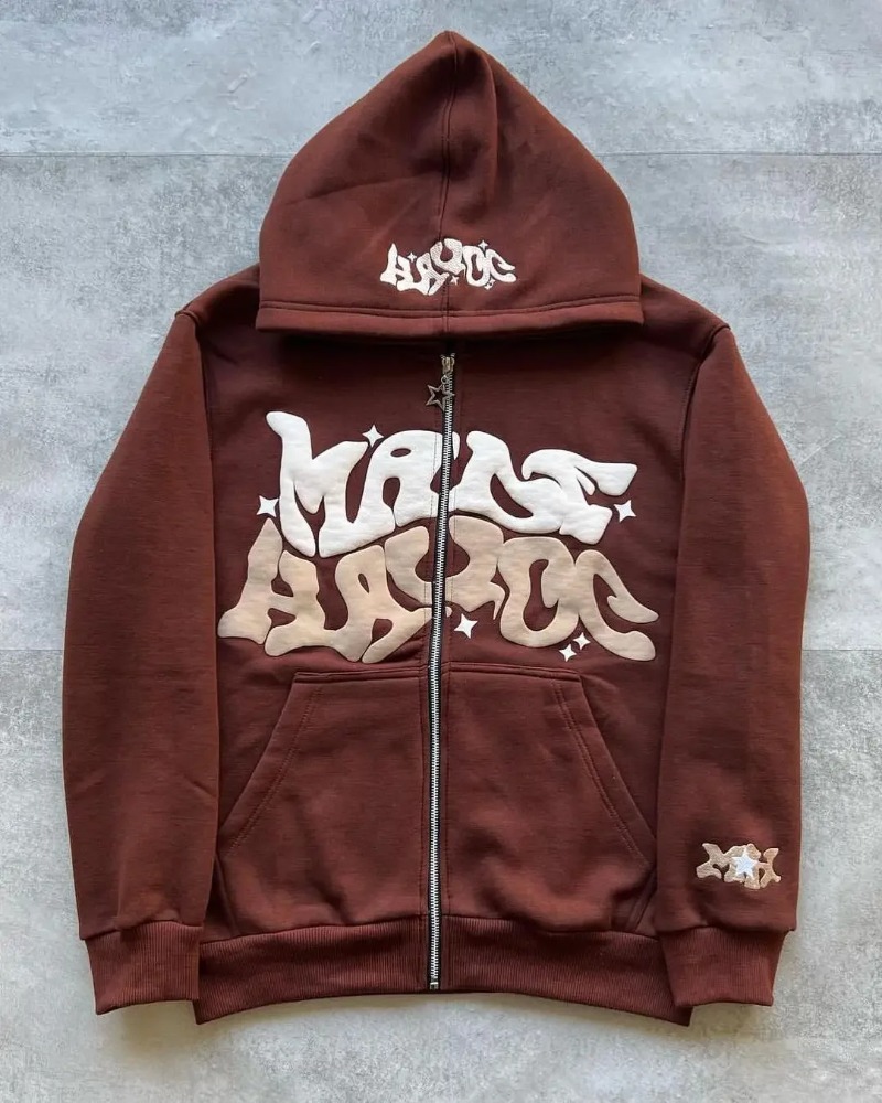 American Retro Star and Letter - Streetwear Brand Hoodie recension och pris