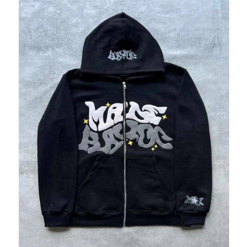 American Retro Star and Letter - Streetwear Brand Hoodie recension och pris