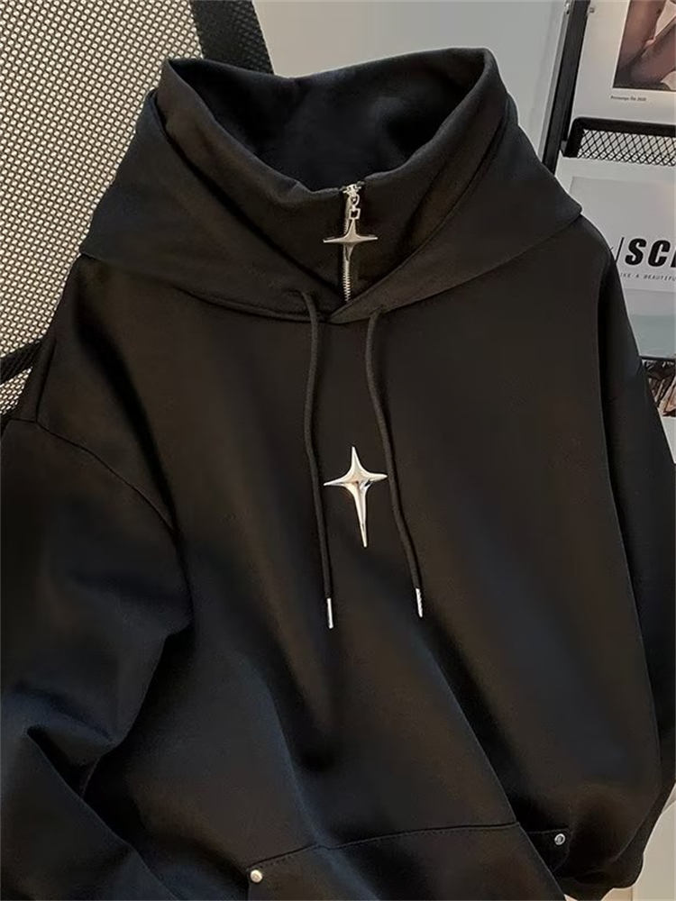 Autumn Winter High Neck Hoodie - Streetwear Brand Hoodie recension och pris