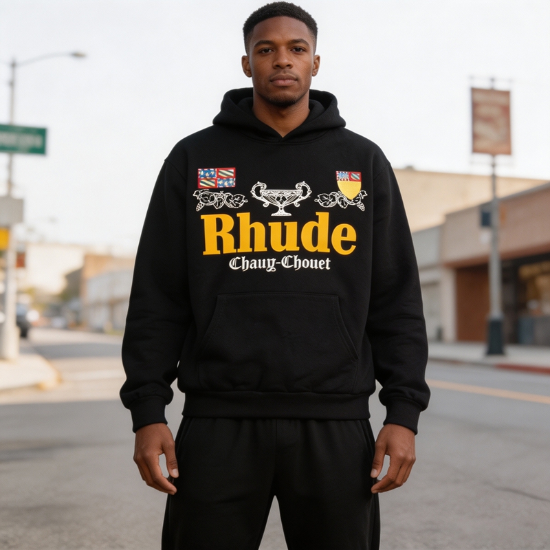 Streetwear Brand RHUDE Badge L - Streetwear Brand Hoodie recension och pris