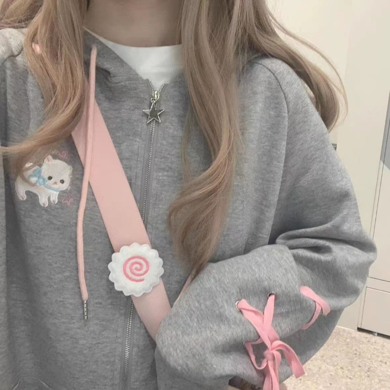 Y2k Women's Hoodie Jacket Cute - Streetwear Brand Y2K recension och pris
